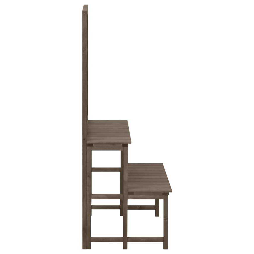 PANGIVO - Support de plantes avec treillis bois de sapin gris 70 x 42 x 115 cm - PANGIVO - Image 3