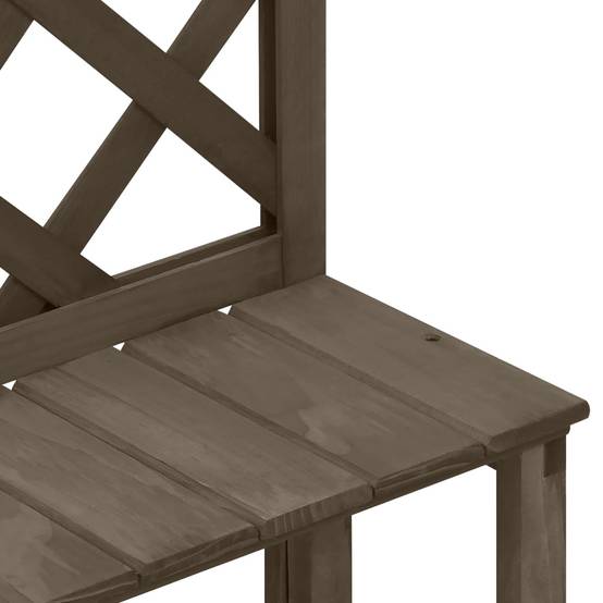 PANGIVO - Support de plantes avec treillis bois de sapin gris 70 x 42 x 115 cm - PANGIVO - Image 5