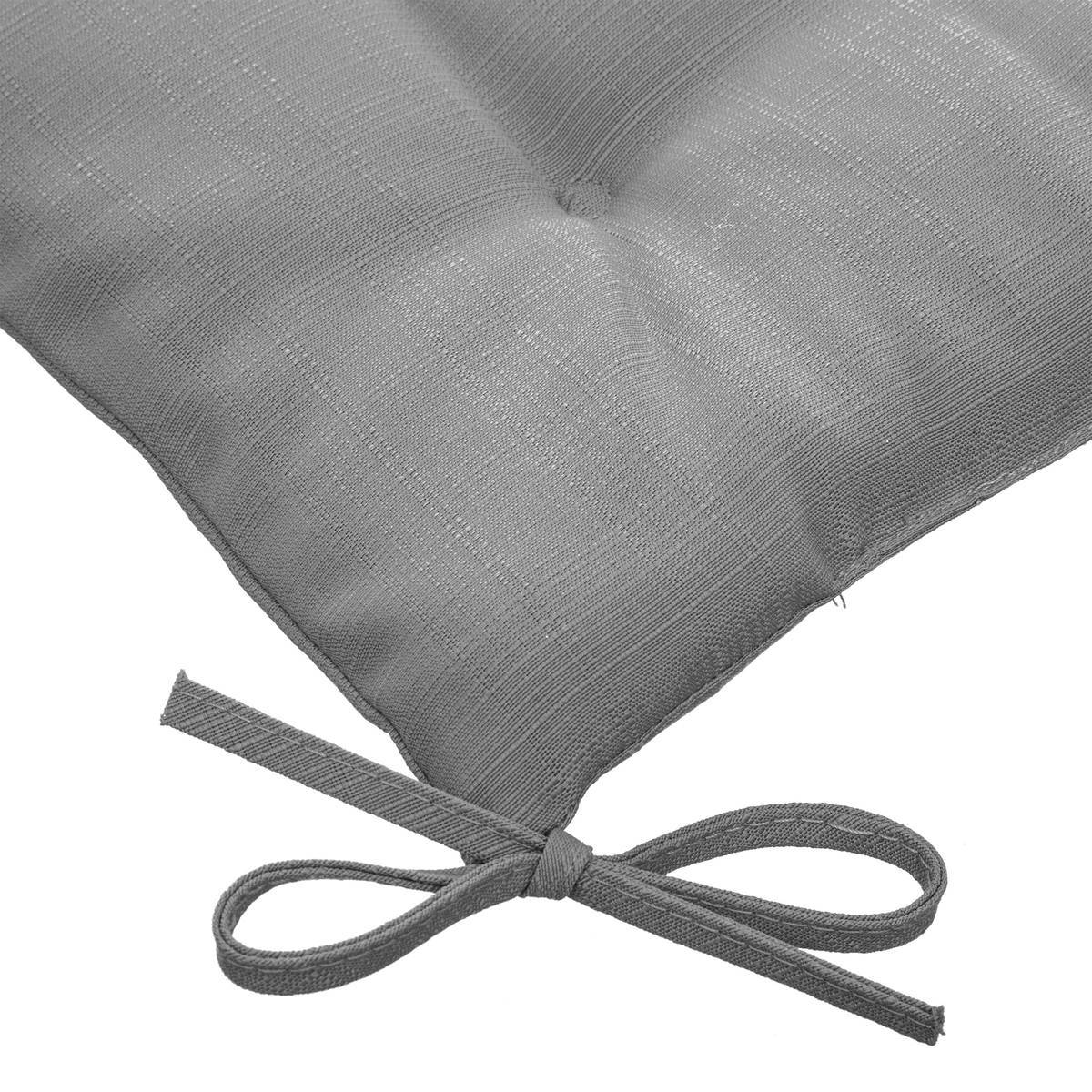 Hesperide - Galette de chaise carrée 4 points "Korai" ardoise 40x40x4cm en polyester Hespéride - Image 3