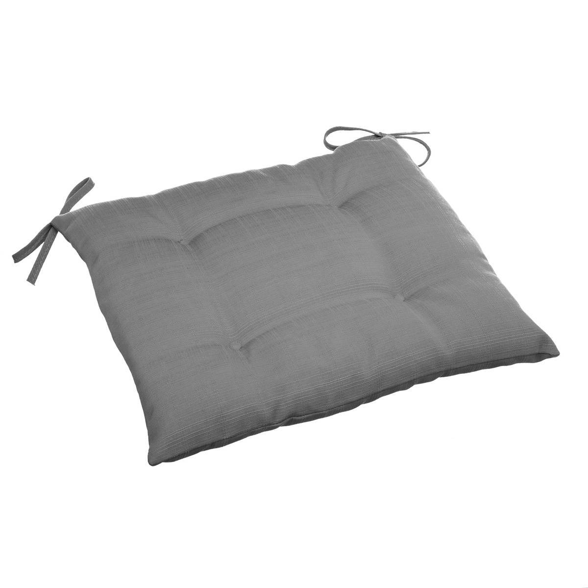 Hesperide - Galette de chaise carrée 4 points "Korai" ardoise 40x40x4cm en polyester Hespéride - Image 1