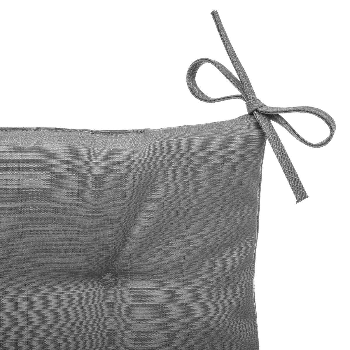 Hesperide - Galette de chaise carrée 4 points "Korai" ardoise 40x40x4cm en polyester Hespéride - Image 2