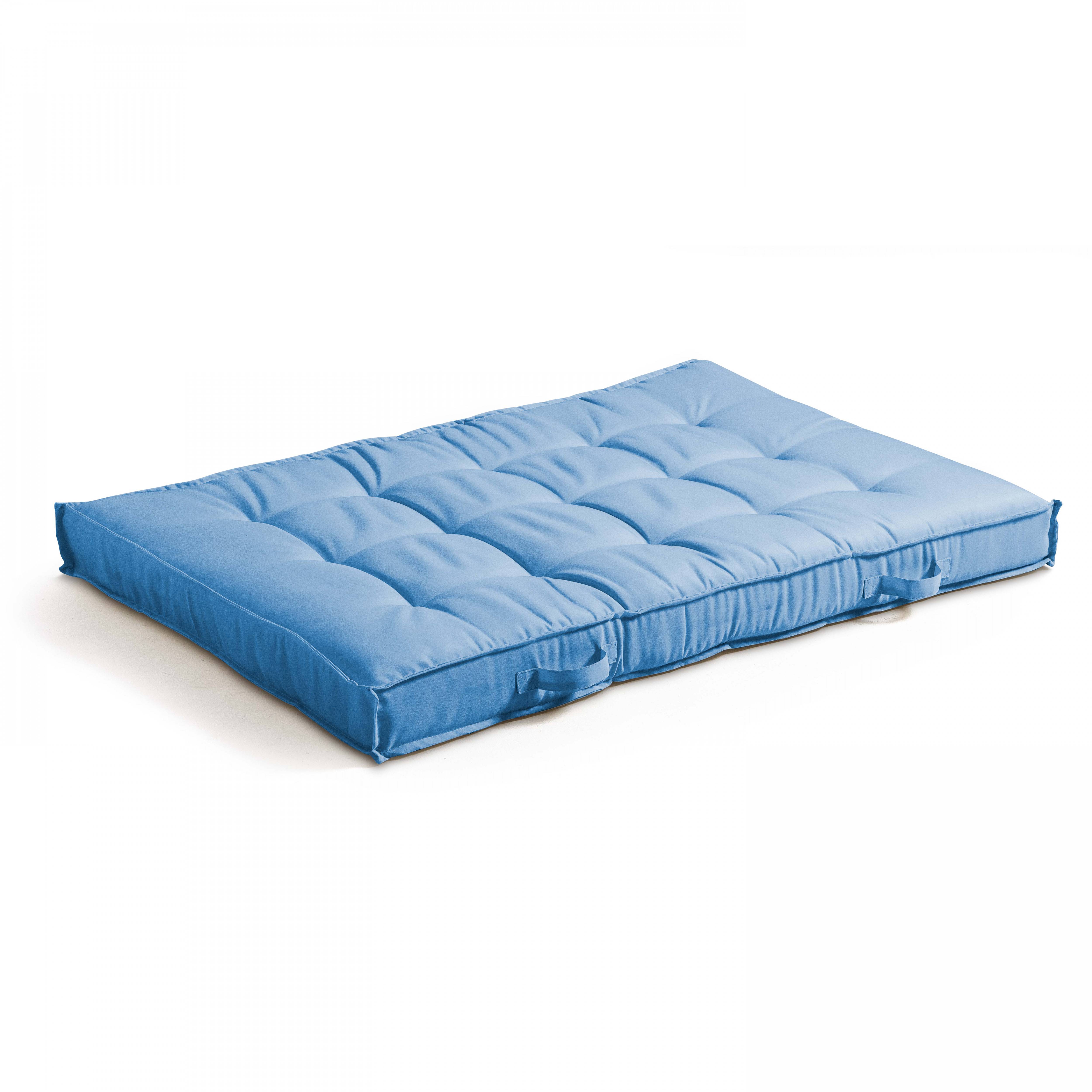 Oviala - Coussin pour palette matelassé bleu 120 x 80cm Cuzco - Oviala - Image 1