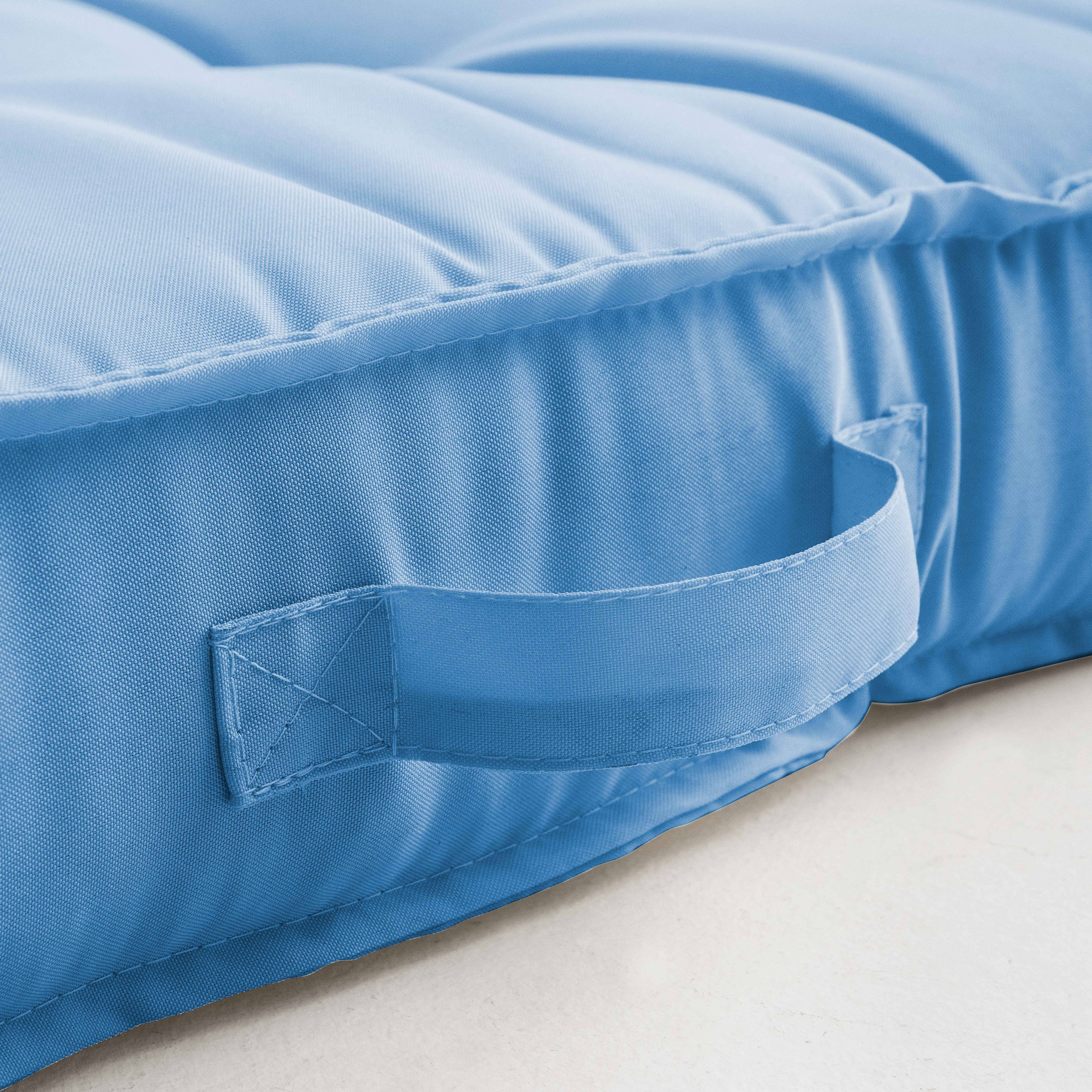 Oviala - Coussin pour palette matelassé bleu 120 x 80cm Cuzco - Oviala - Image 3