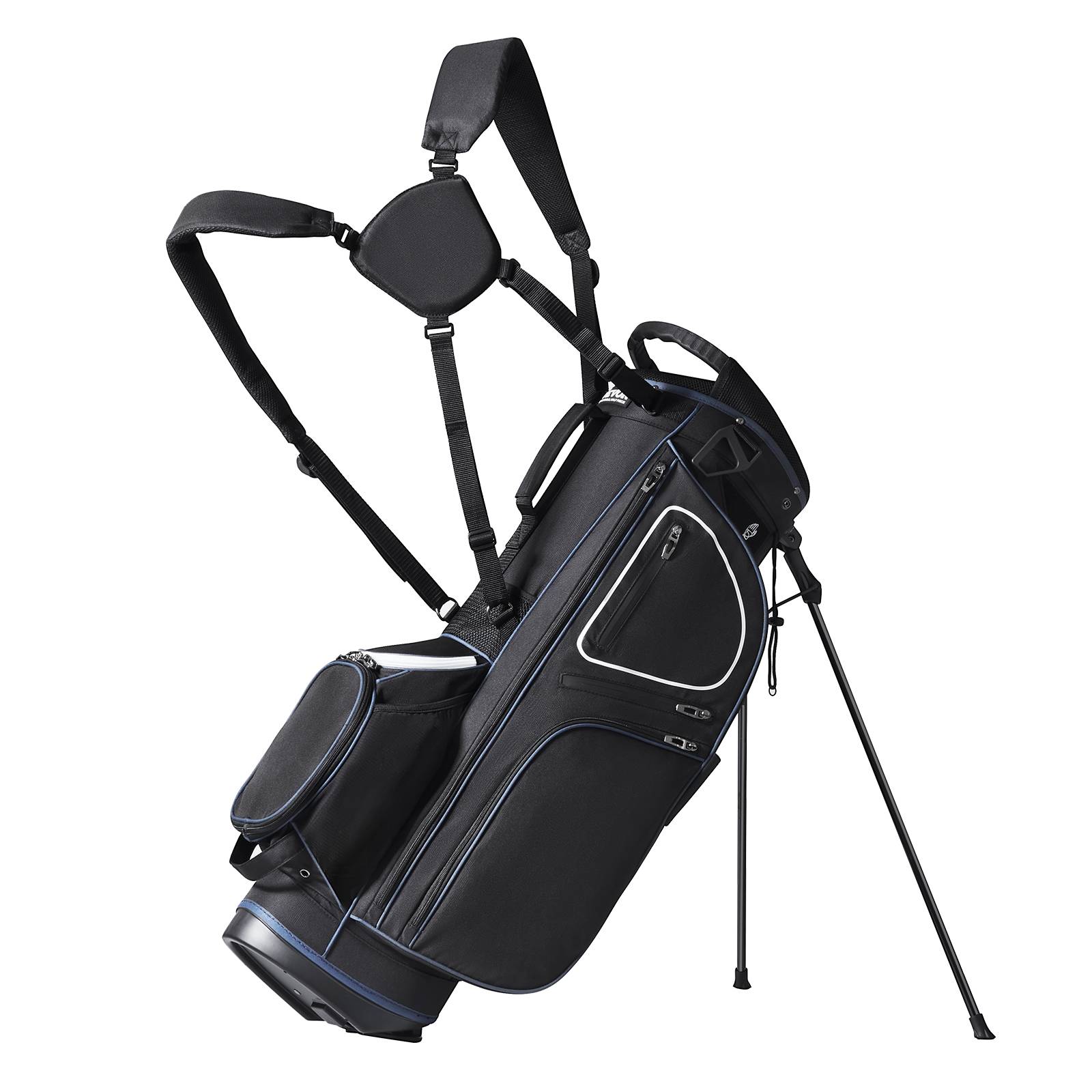 VEVOR Sac golf 89cm, chariot, 14 séparateurs, 11 poches, polyester, roulettes, poignées, anti-poussière. - Image 1