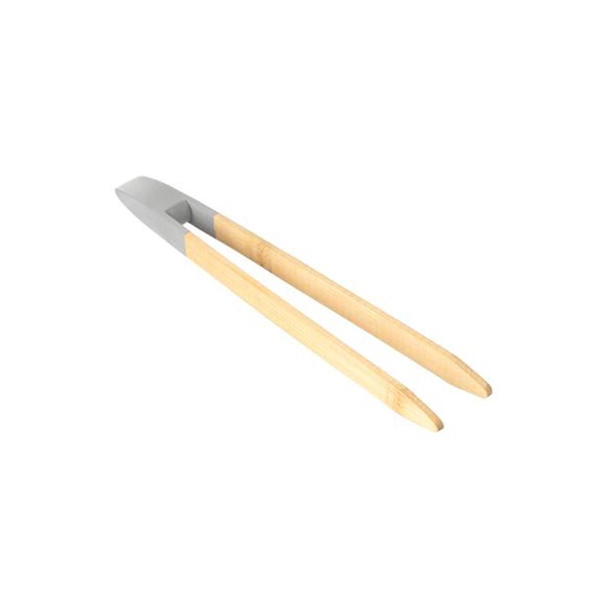 Pince à Toast en Bambou "Osa" 24cm Naturel & Gris