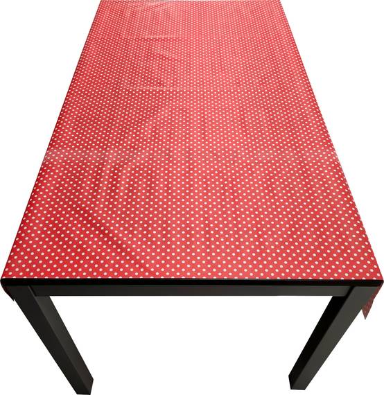 Nappe Composition PVC Base Polyester Anti-taches À Pois Taille 140X140 CM - Image 2