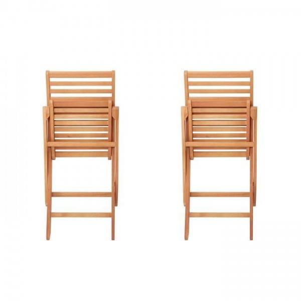 MARKET24 - Lot de 2 chaises de jardin pliantes en Acacia FSC - 57 x 46,5 x 90 cm - Image 2