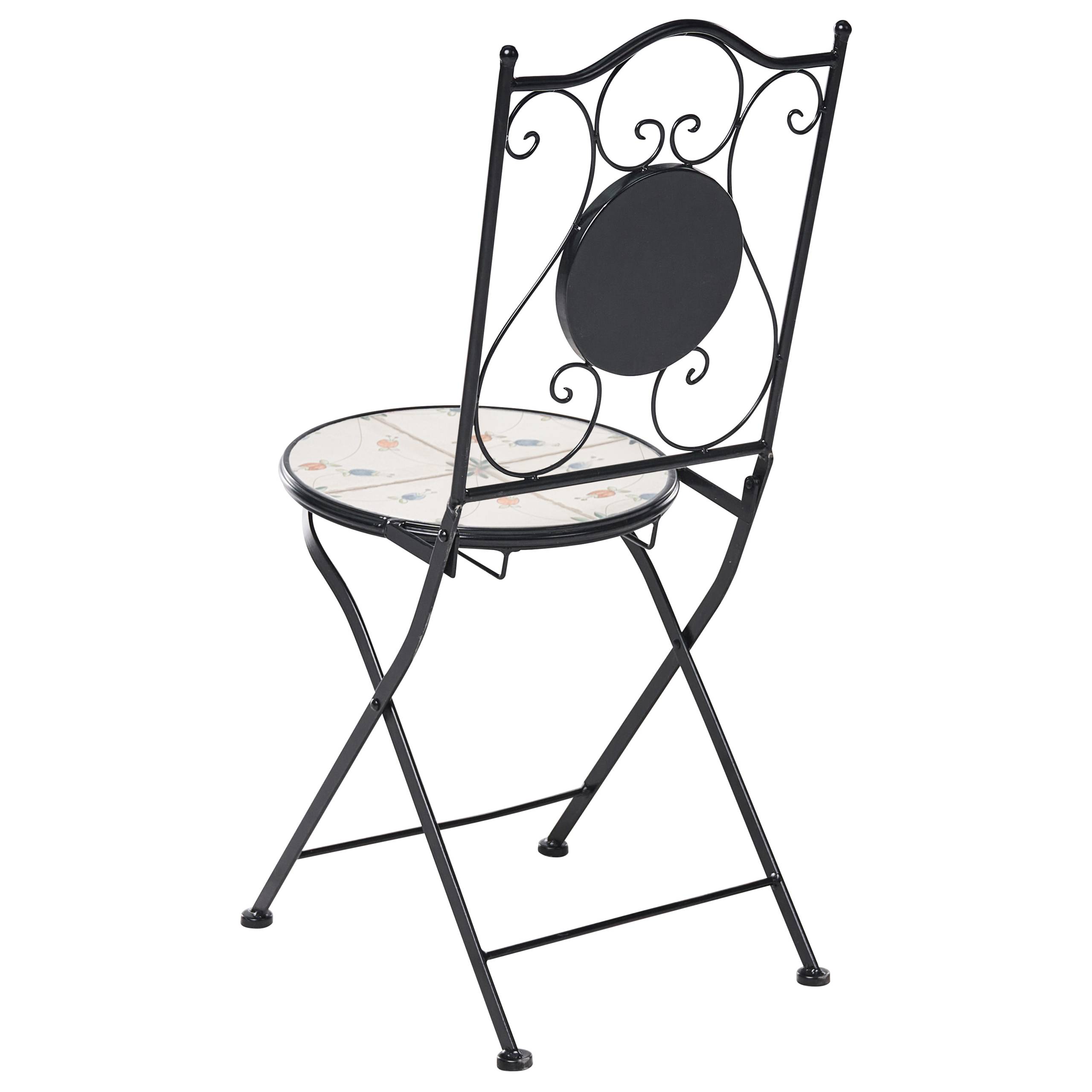 Beliani - Chaise de jardin Métal Blanc cassé CARONA - 40x45x90- Beliani - Image 8