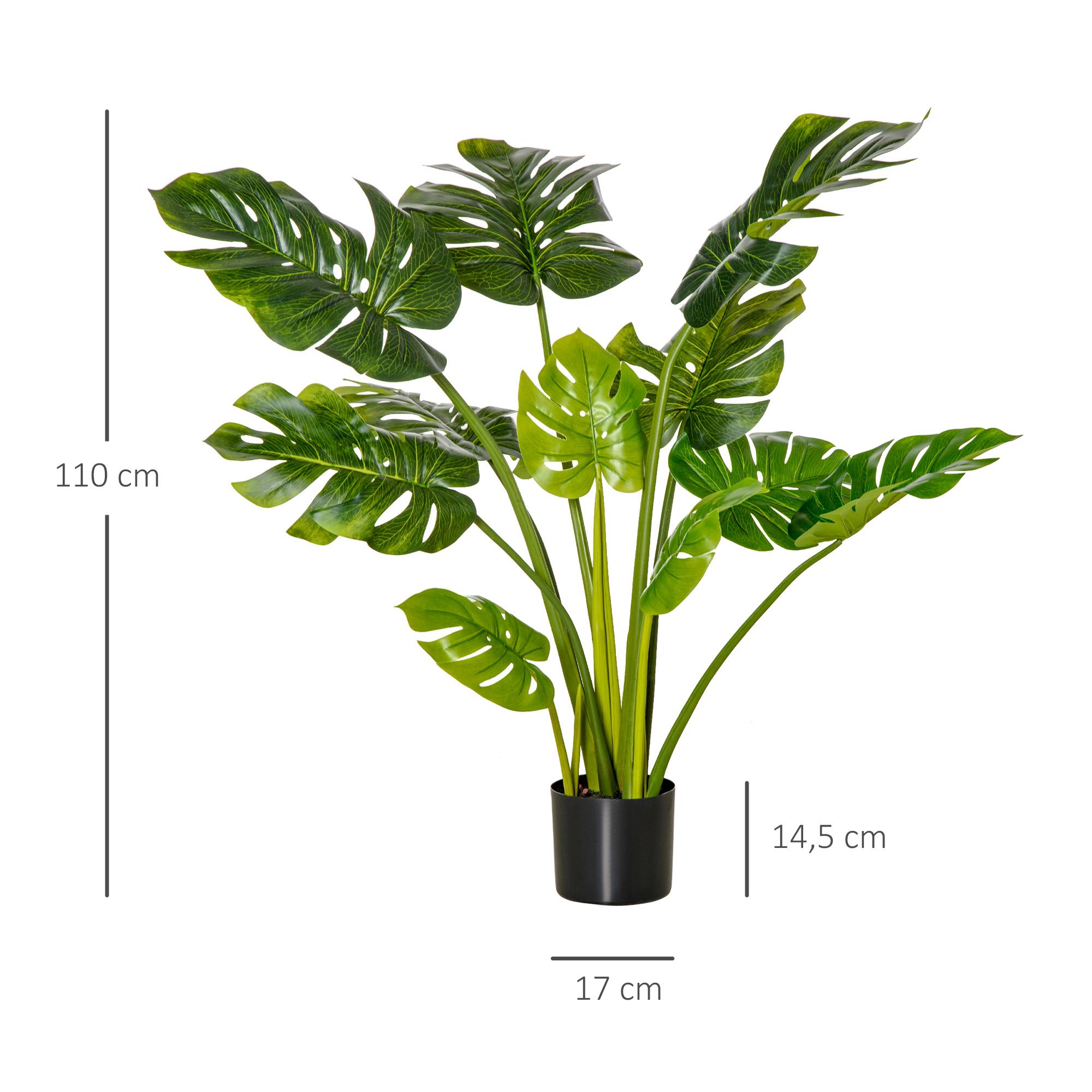 Sans Marque - Plante artificielle 110cm, monstera en pot, pour intérieur et extérieur - Image 4