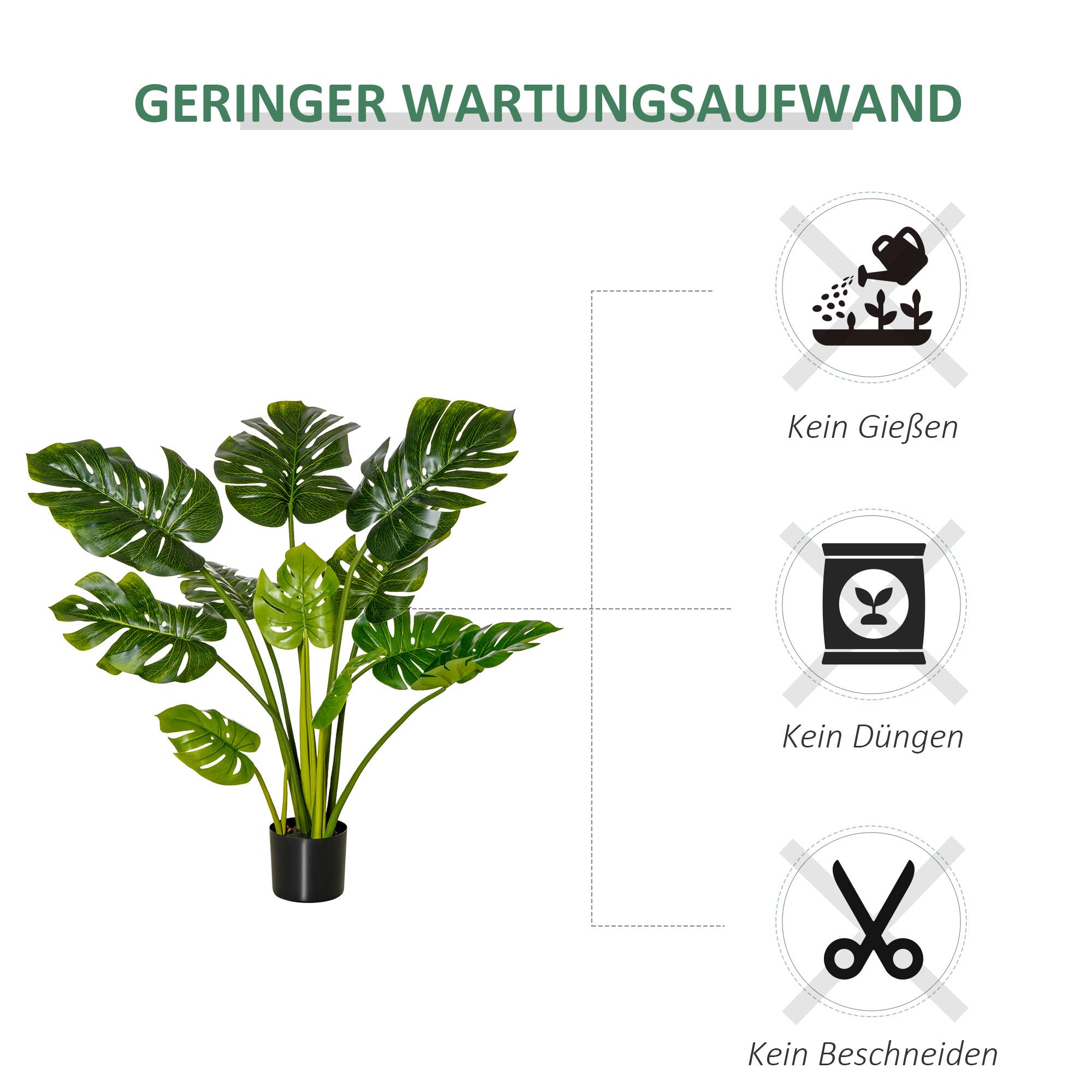 Sans Marque - Plante artificielle 110cm, monstera en pot, pour intérieur et extérieur - Image 6