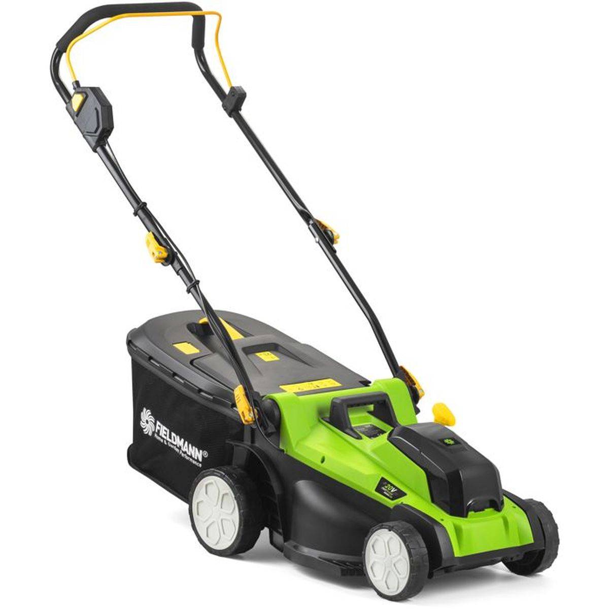 Tondeuse à gazon sans fil 20 V 37 cm, mulching, hauteur réglable 75 mm - Fieldmann - Image 1