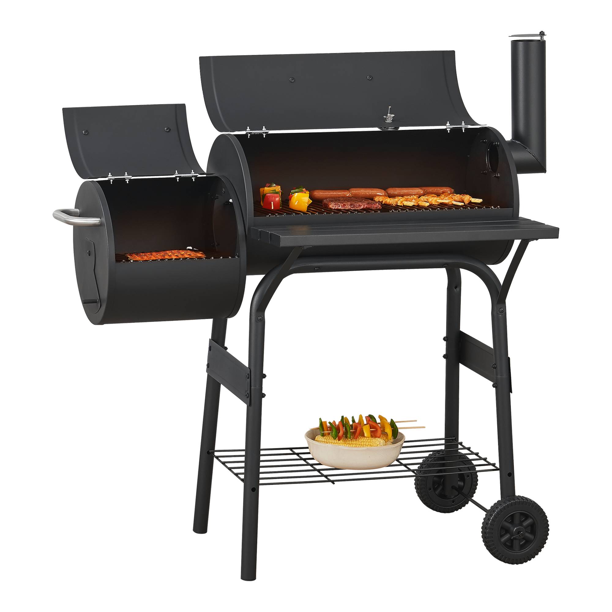 Casa.Pro - Barbecue fumoir Arielli 115 x 110 x 64 cm noir casa.pro