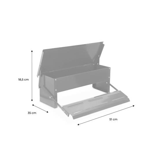 sweeek - Mangeoire automatique pour poules - distributeur à pédale - capacité de 5kg - acier galvanisé | sweeek - Image 4