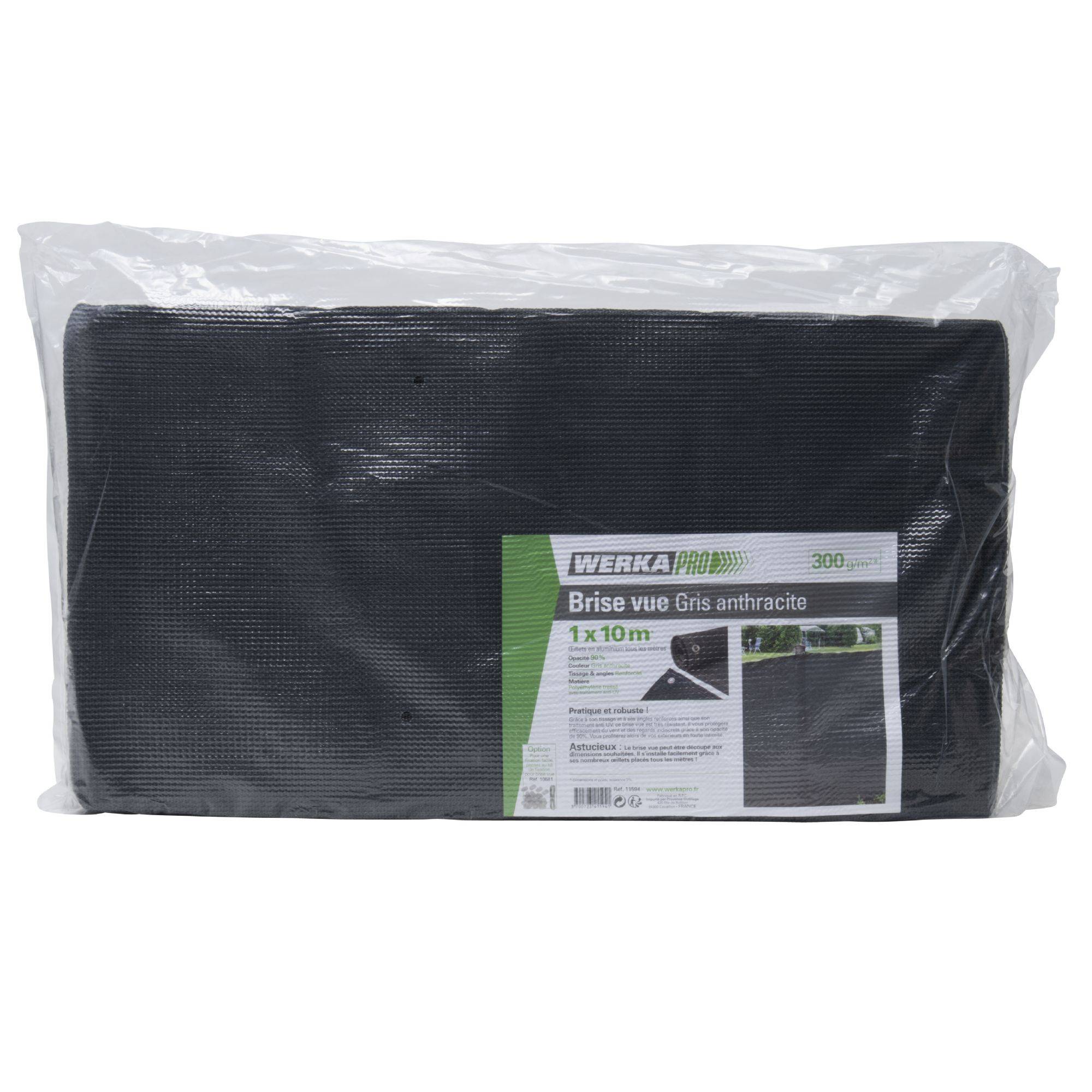 WERKA PRO - Brise vue gris anthracite 10m 300g/m2 WERKA PRO - 1 x 10m - Image 2