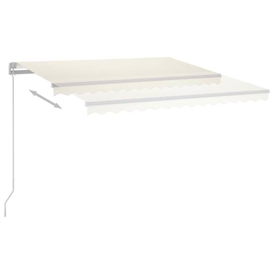 Auvent Rétractable Manuel avec Éclairage LED pour Façade et Jardin Crème 400x350 cm – ComfortXL Outdoor Living - Image 4