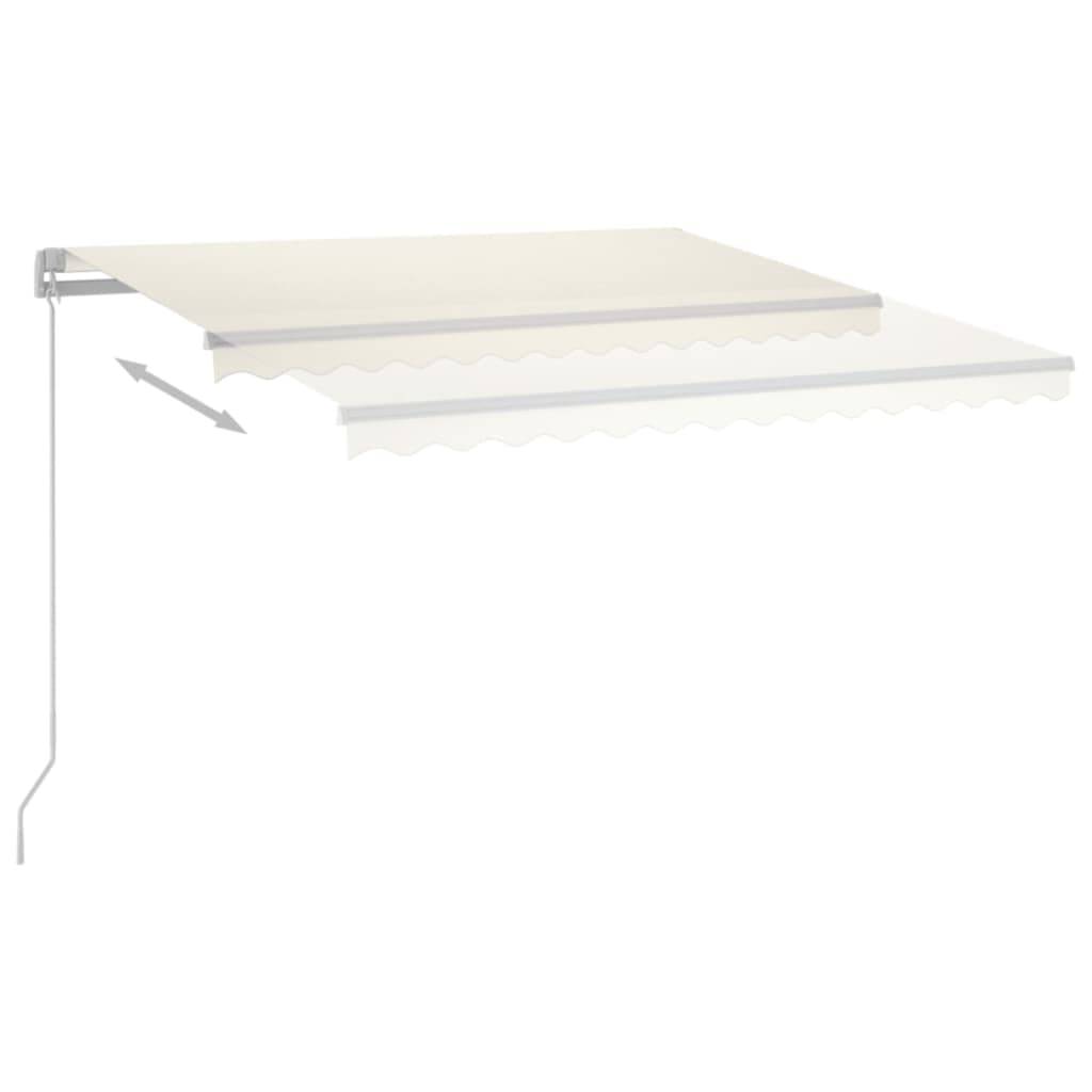 Auvent Rétractable Manuel avec Éclairage LED pour Façade et Jardin Crème 400x350 cm – ComfortXL Outdoor Living - Image 4