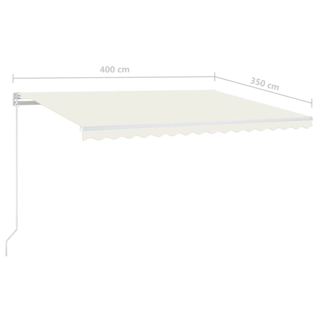 Auvent Rétractable Manuel avec Éclairage LED pour Façade et Jardin Crème 400x350 cm – ComfortXL Outdoor Living - Image 7