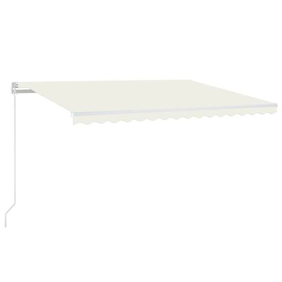 Auvent Rétractable Manuel avec Éclairage LED pour Façade et Jardin Crème 400x350 cm – ComfortXL Outdoor Living - Image 2