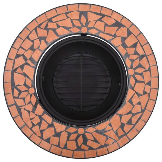 ComfortXL - Braséro Foyer Mosaïque en Céramique pour Jardin Terrasse Terre Cuite 68 cm – ComfortXL Outdoor Living - Image 6