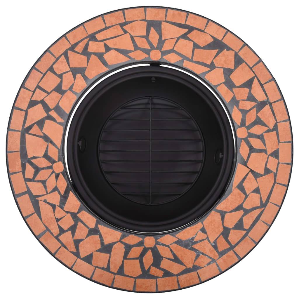 ComfortXL - Braséro Foyer Mosaïque en Céramique pour Jardin Terrasse Terre Cuite 68 cm – ComfortXL Outdoor Living - Image 6