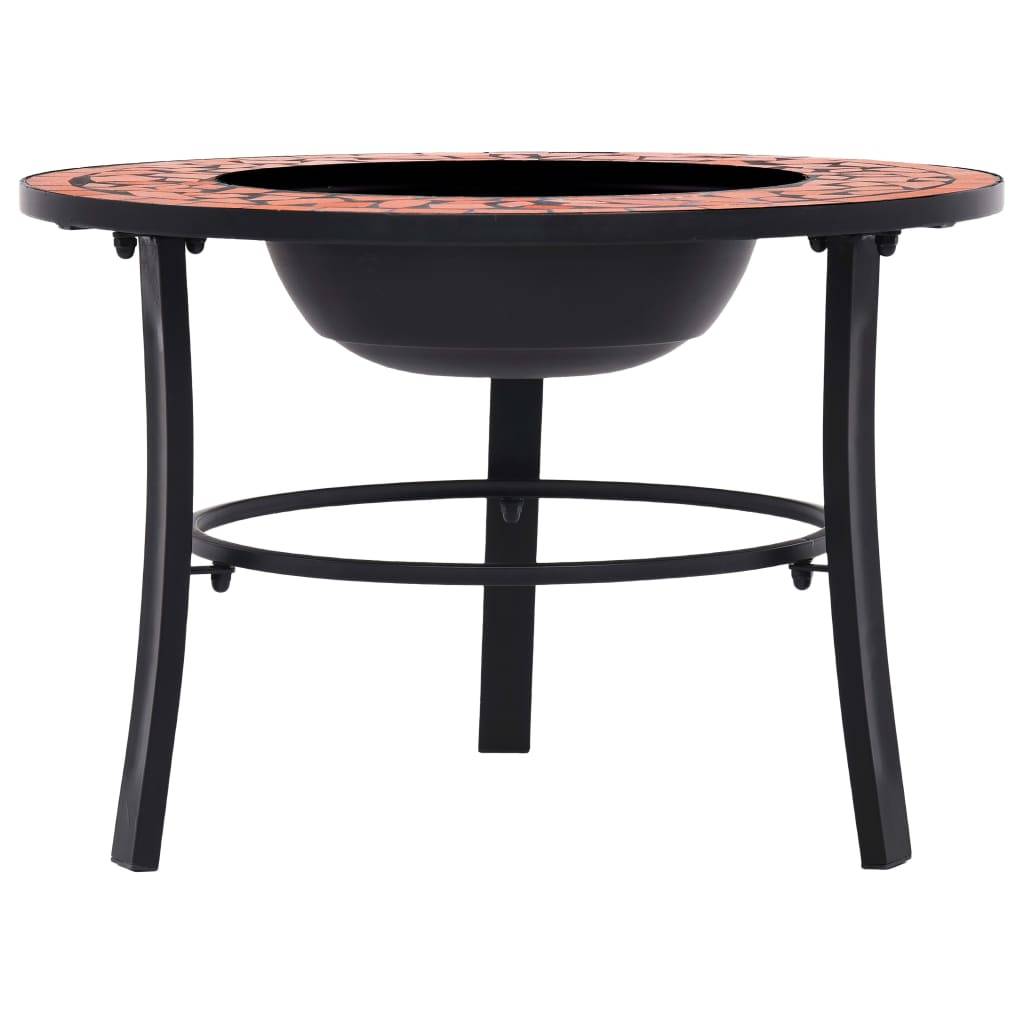ComfortXL - Braséro Foyer Mosaïque en Céramique pour Jardin Terrasse Terre Cuite 68 cm – ComfortXL Outdoor Living - Image 2