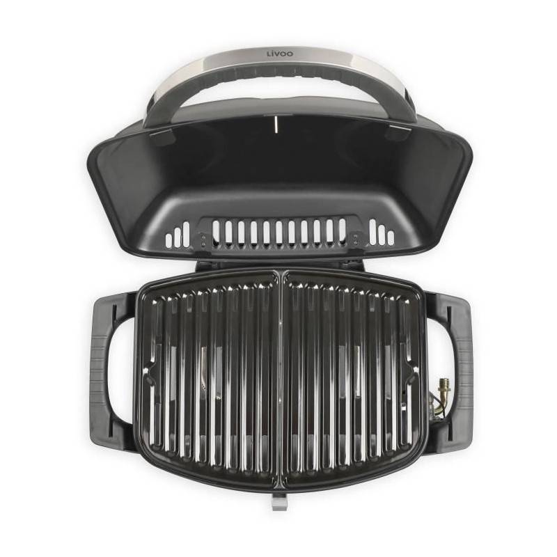 Livoo - Barbecue A Gaz Portable Livoo Doc275 - Acier émaillé - Surface De Cuisson 50x37.5 Cm - Image 4