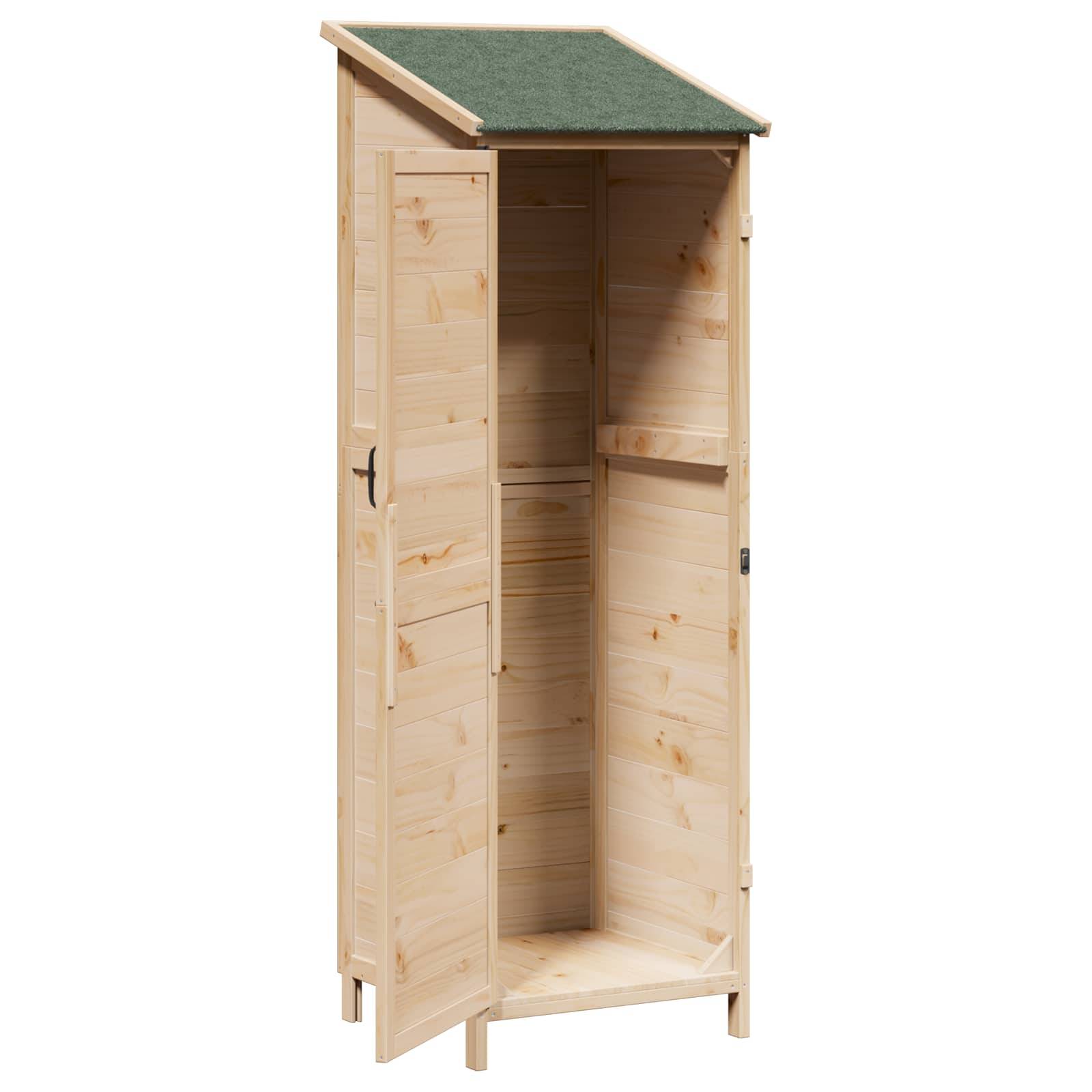 PANGIVO - Abri de jardin bois de sapin naturel 59.5 x 56 x 176.5 cm, poids:19.52kg - PANGIVO - Image 3