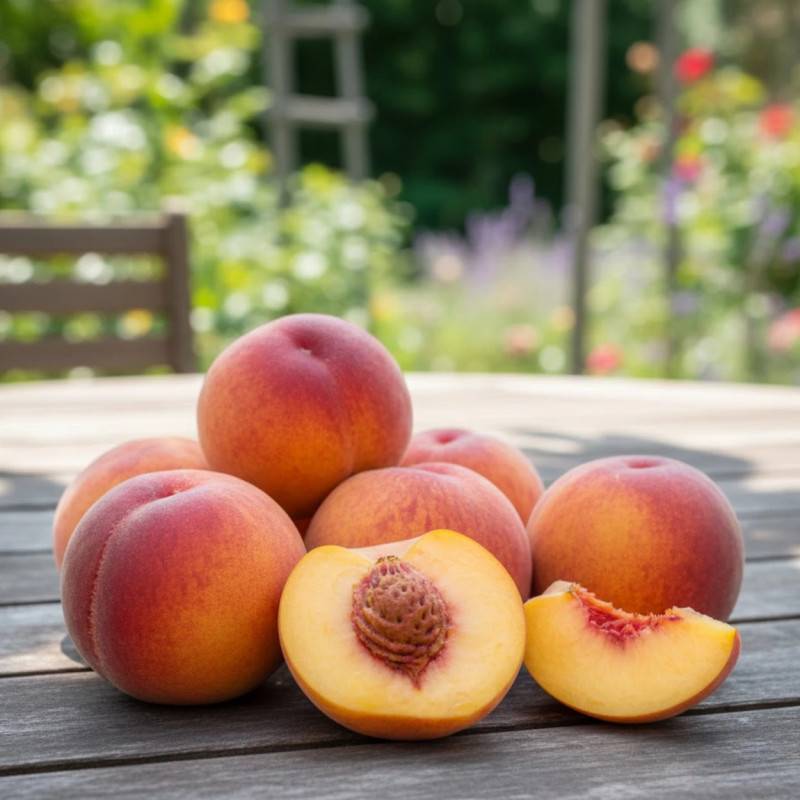 Pêcher nain Pêche de poche - Nains de jardins® - Bon rendement - Pot de 4.5L - 30/60 cm - De 1,50 m à 2,00 m - Image 3