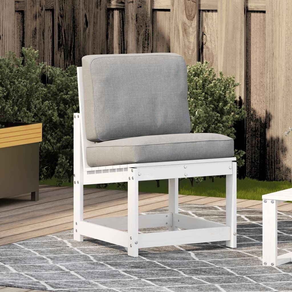 Vidaxl - Chaise de jardin blanc 50,5x55x77 cm bois de pin massif vidaXL 832616 - Image 4