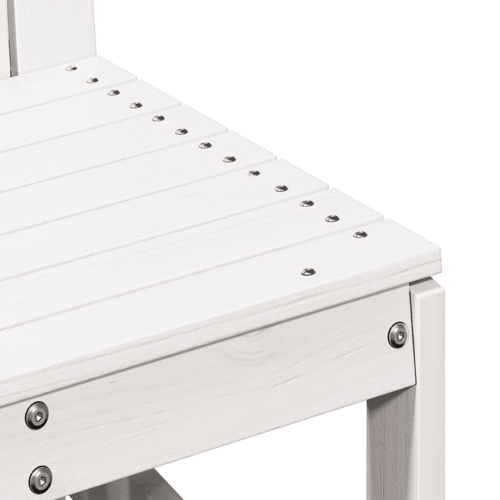 Vidaxl - Chaise de jardin blanc 50,5x55x77 cm bois de pin massif vidaXL 832616 - Image 4