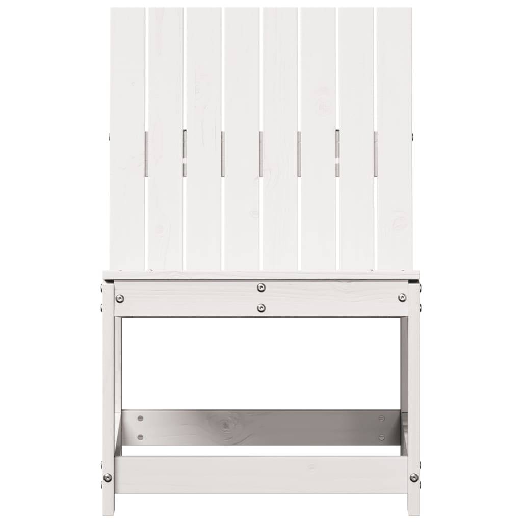 Vidaxl - Chaise de jardin blanc 50,5x55x77 cm bois de pin massif vidaXL 832616 - Image 5