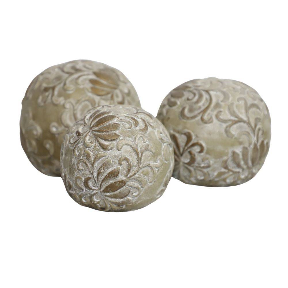 Chemin De Campagne - Boule décorative motifs "Arabesques" Ø.15 cm Chemin de campagne - Image 6