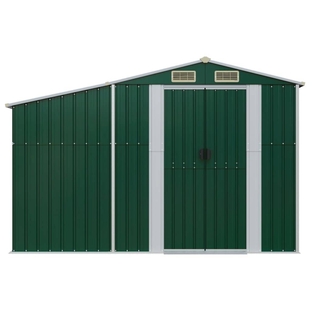 Abri de jardin acier galvanisé vert 277 x 93 x 179 cm - PANGIVO - Image 3