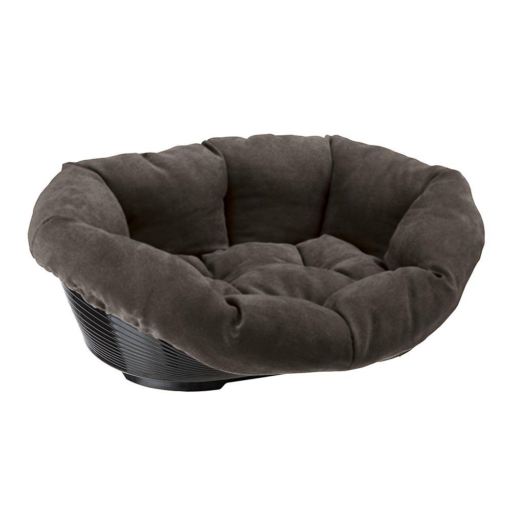 Ferplast - Ferplast Panier Chien et Chat avec Coussin SOFA' PRESTIGE 6 en Velours, Lavable, Lit pour Chien et Chat Intérieur Rembourré, Corbeille en Plastique, - Image 1