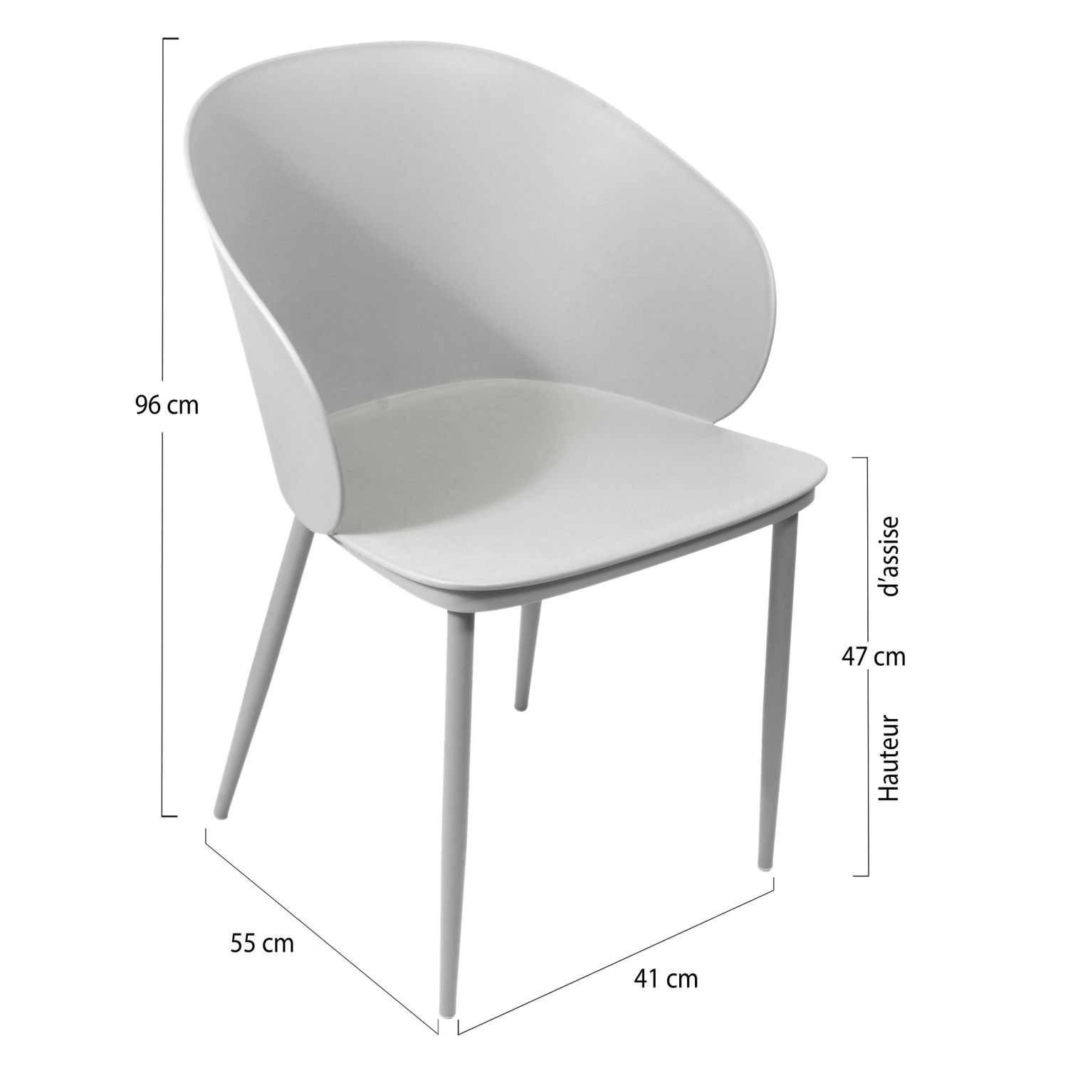 Sans Marque - Fauteuil design à coque Alison - Image 7