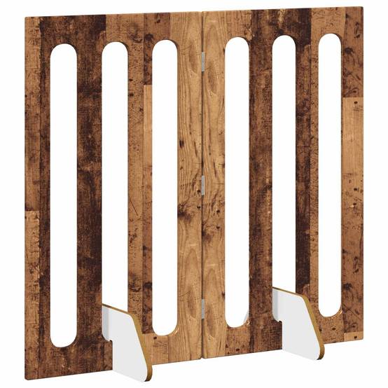 ComfortXL - Barrière Clôture Pliable Modulable Pour Animaux En Bois Intérieur Montage Sans Perçage 100x38x90cm Chêne - Image 3