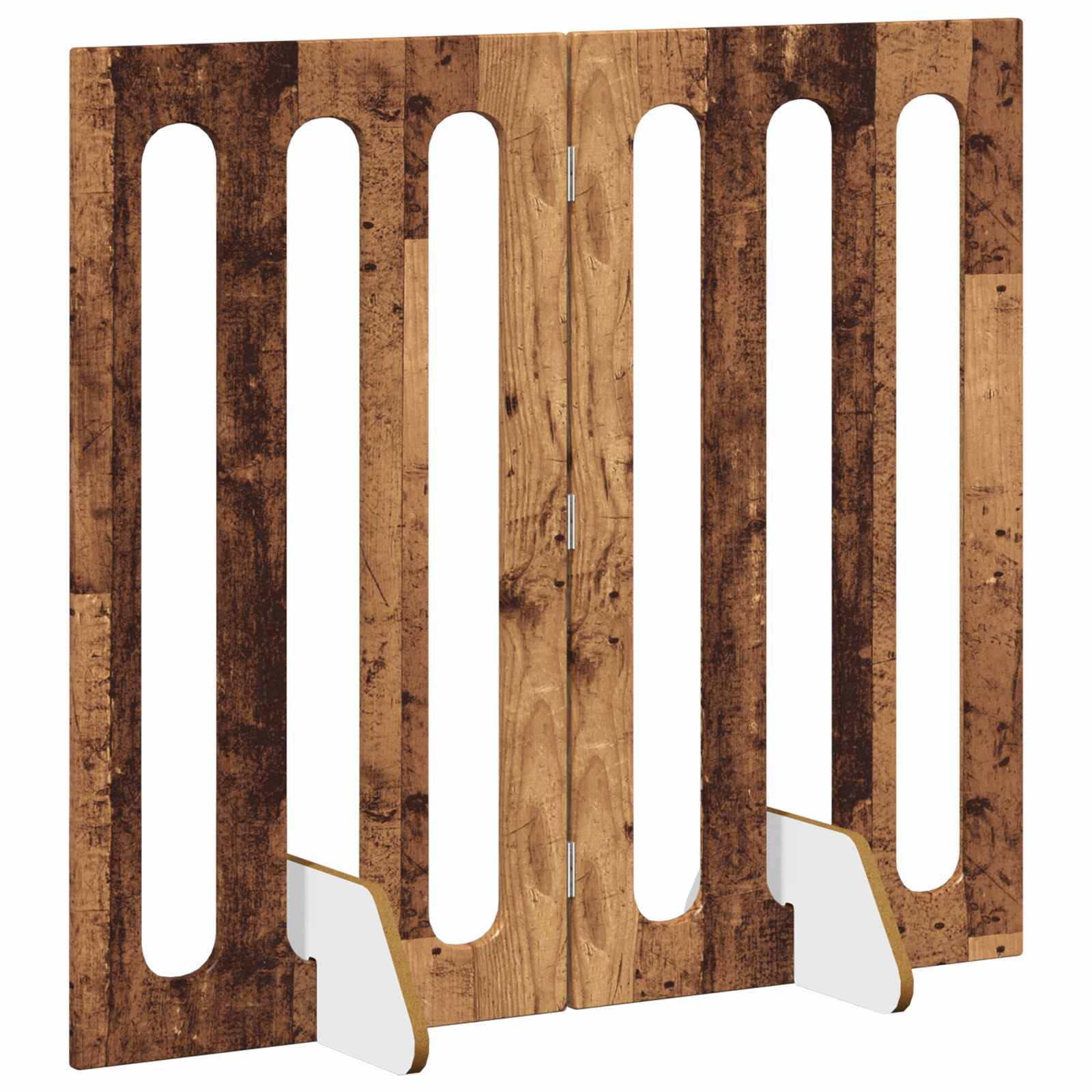 ComfortXL - Barrière Clôture Pliable Modulable Pour Animaux En Bois Intérieur Montage Sans Perçage 100x38x90cm Chêne - Image 3