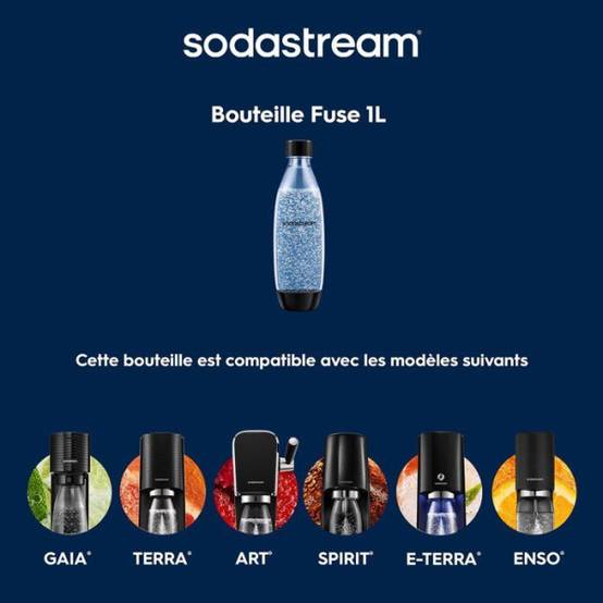 Machine a Soda Bouteille gazeuse SODASTREAM - Fuse Pepsi Metal Edition Limitée - 1 L - Compatible lave-vaisselle - Sans BPA - Design collector - Image 3
