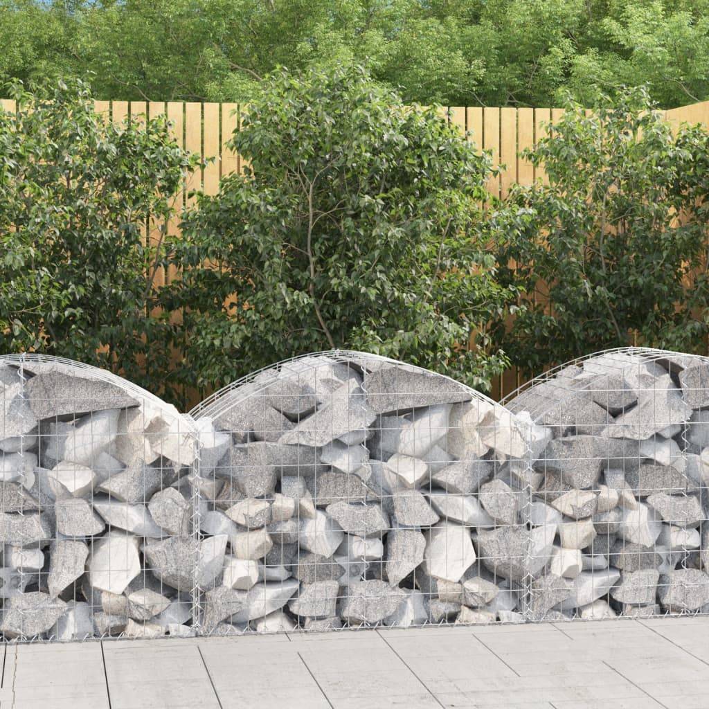 Vidaxl - Panier de gabions arqué 100x50x60/80 cm Fer galvanisé vidaXL 153433 - Image 1