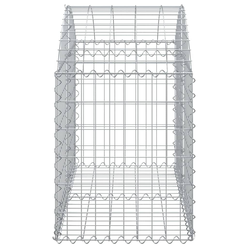 Vidaxl - Panier de gabions arqué 100x50x60/80 cm Fer galvanisé vidaXL 153433 - Image 5
