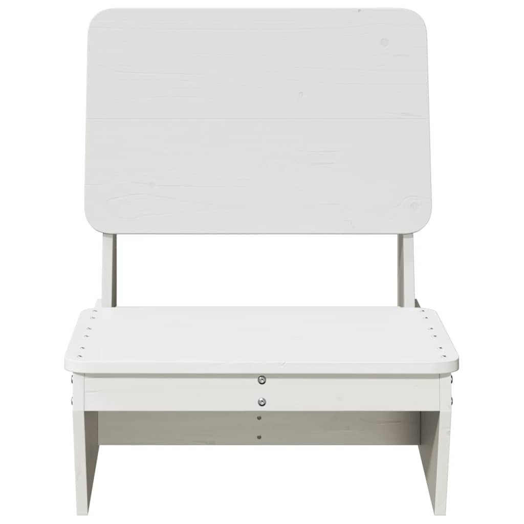 Vidaxl - Chaise de jardin blanc 60x64x70,5 cm bois de pin massif vidaXL 859308 - Image 4
