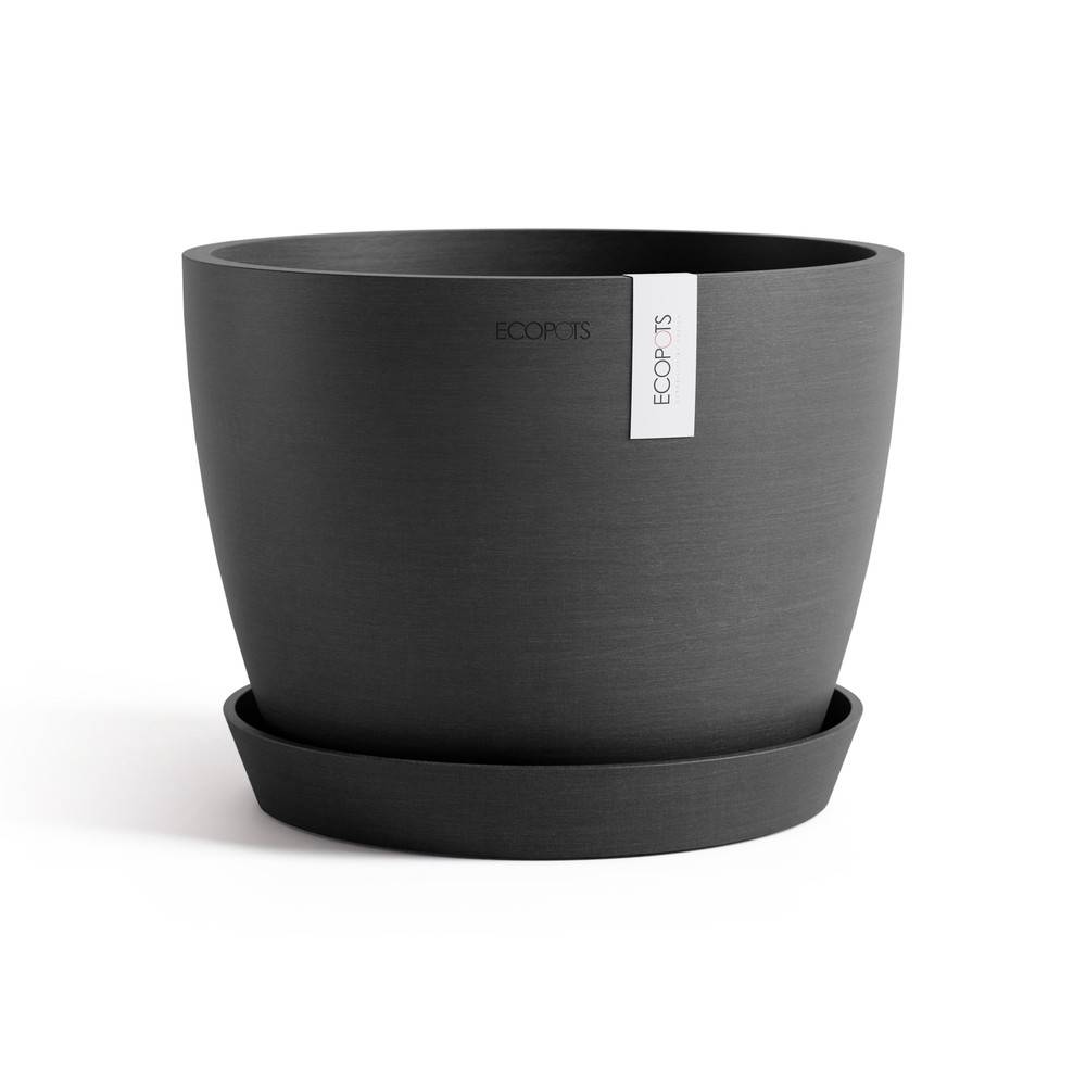 Ecopots - Pot Rond Stockholm 24 Gris Foncé - Ø 23,2 x H. 17,6 cm - 5,4 L ECOPOTS - Image 3