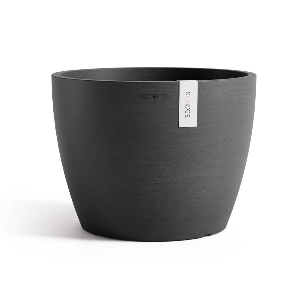 Ecopots - Pot Rond Stockholm 24 Gris Foncé - Ø 23,2 x H. 17,6 cm - 5,4 L ECOPOTS - Image 2