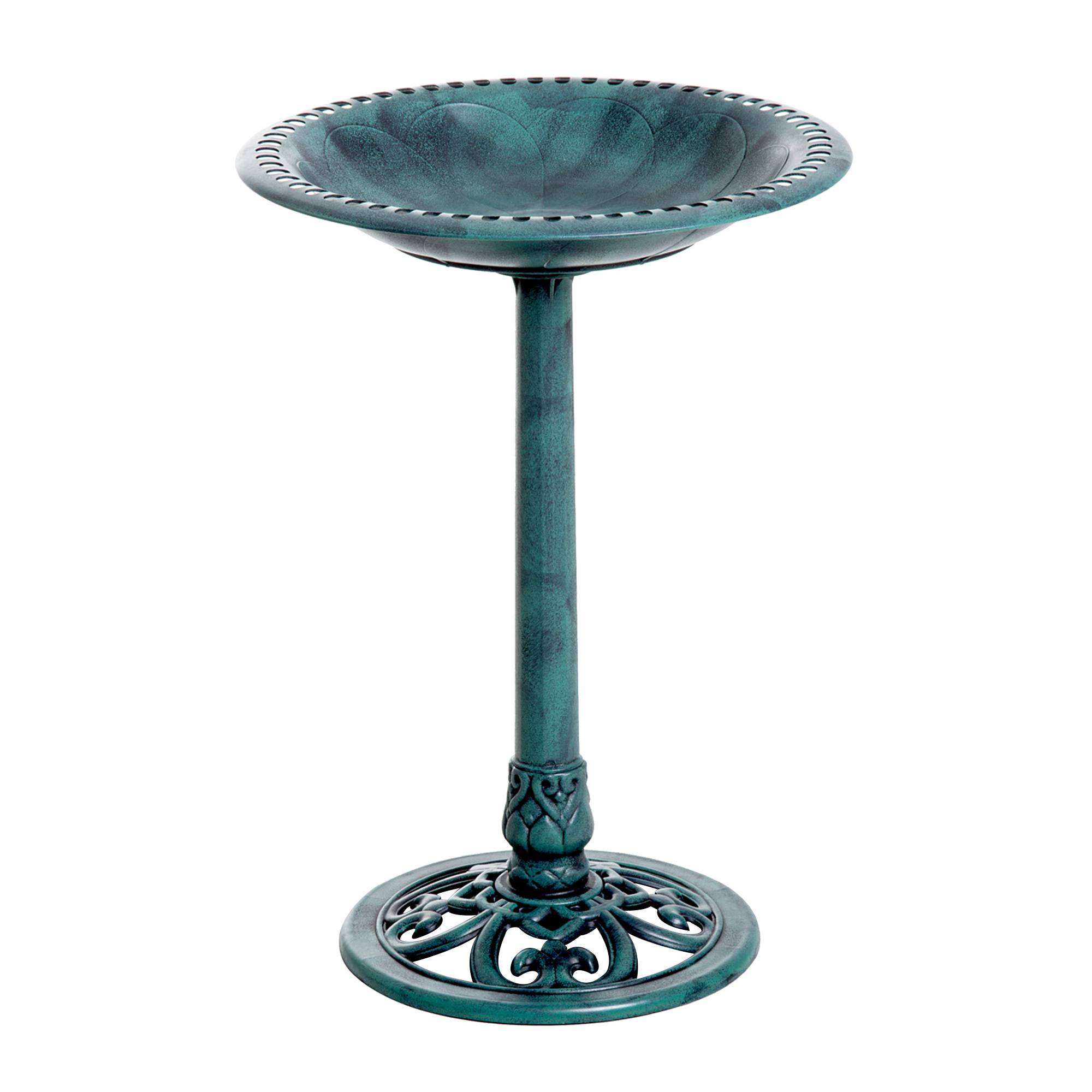 ComfortXL - Bain d'oiseaux sur pied PP vert 50 x 69,5 cm pour jardin et terrasse stable - ComfortXL Outdoor Living - Image 1