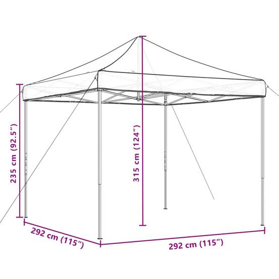 ComfortXL - Tente de Jardin Pliante 3x3 m Acier Pop-Up pour Événement Extérieur Marron – ComfortXL Outdoor Living - Image 9