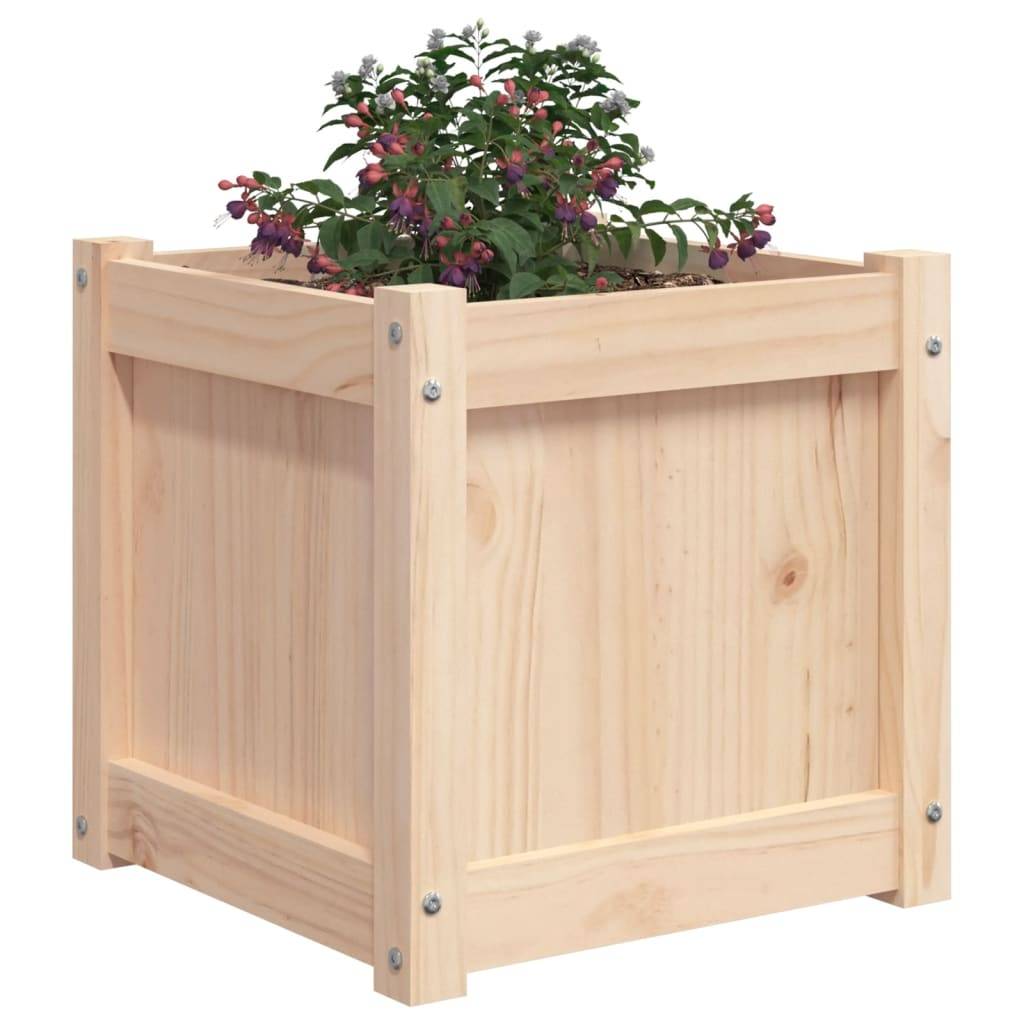 Maison Chic - Lot de 2 Jardinières - Bac à Fleurs - Pot De Fleurs bois de pin massif - Image 4