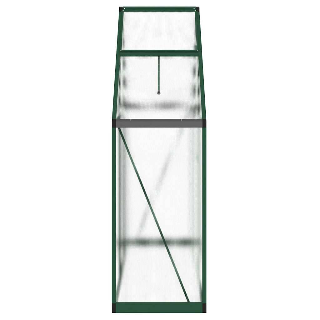 Serre aluminium et polycarbonate vert 169 x 58 x 195 cm - PANGIVO - Image 4