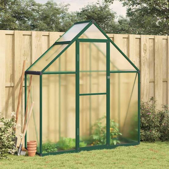 Serre aluminium et polycarbonate vert 169 x 58 x 195 cm - PANGIVO - Image 1