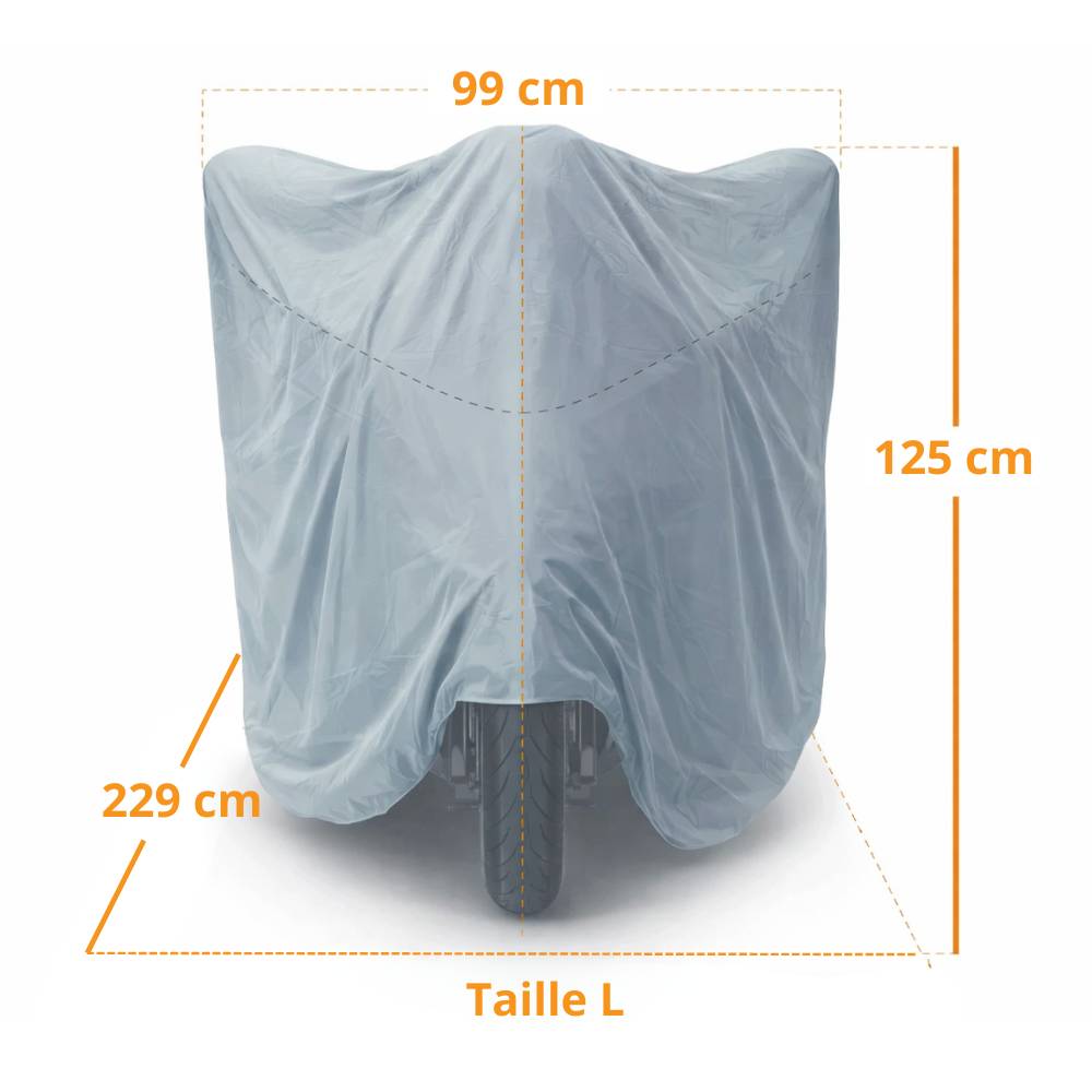 Housse pour moto - intérieur 229 x 99 x 125 Gris - Image 2