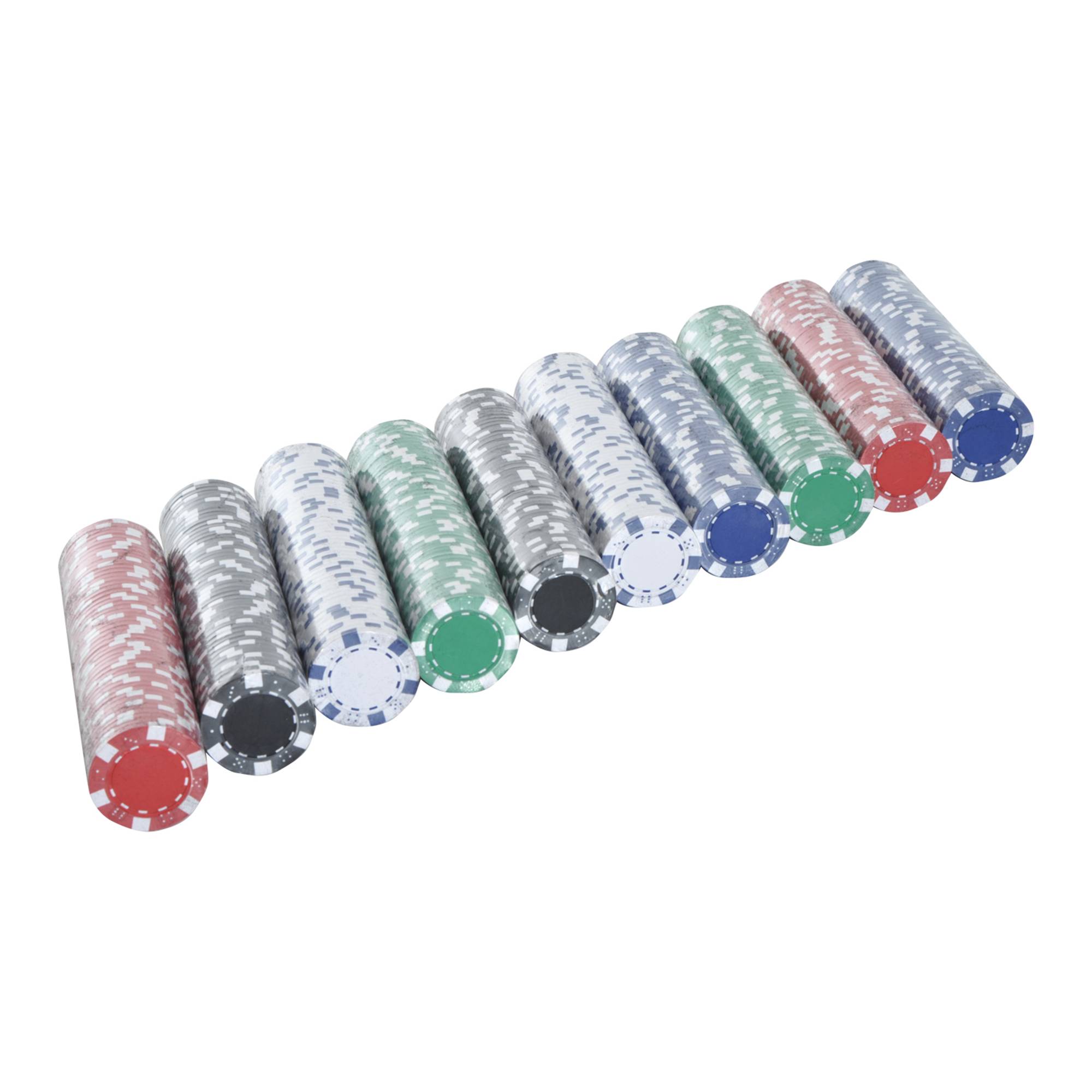 Mallette de Poker Coffret de Poker Complet avec 500 jetons 2 Jeux de Cartes + 5 dés Bouton Dealer 2 clés alu. - Image 8